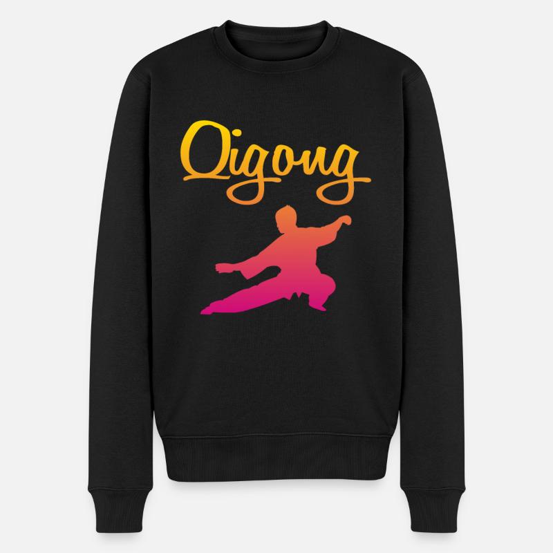 Qigong - Männer Premium Bio Pullover - Schwarz