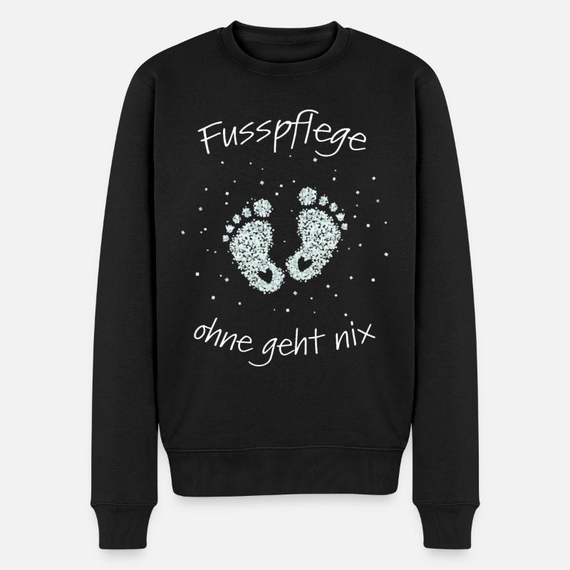Fusspflege Podologie Nagelpflege - Männer Premium Bio Pullover - Schwarz