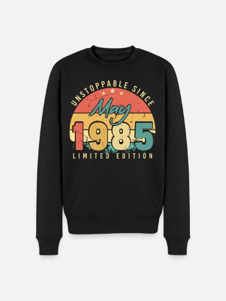 Gift May 1985 - Men's Premium Organic Jumper - black