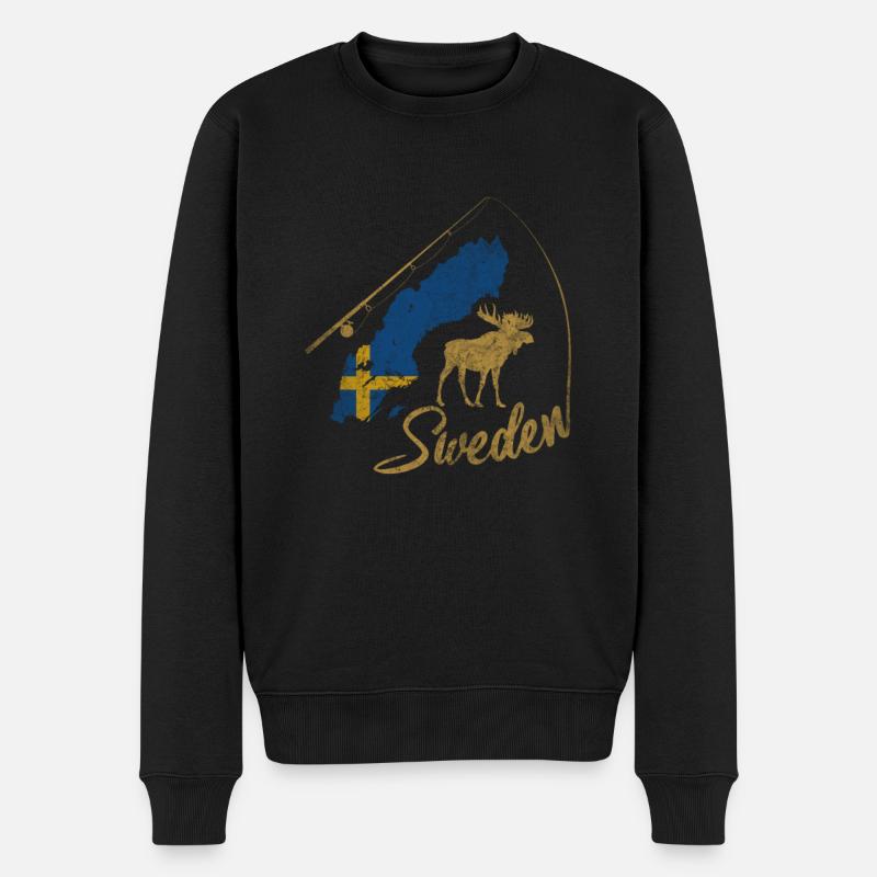 Sweden Schweden - Männer Premium Bio Pullover - Schwarz