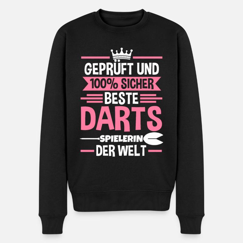 Darts Dart - Männer Premium Bio Pullover - Schwarz