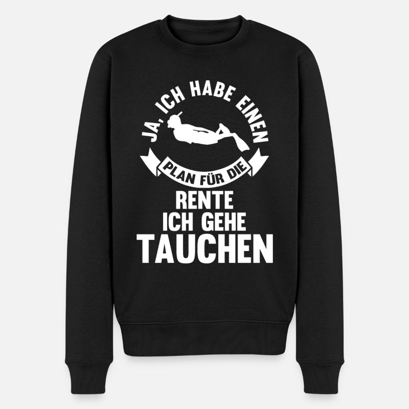 Tauchen Rente Ruhestand Taucher Tauchlehrer - Männer Premium Bio Pullover - Schwarz