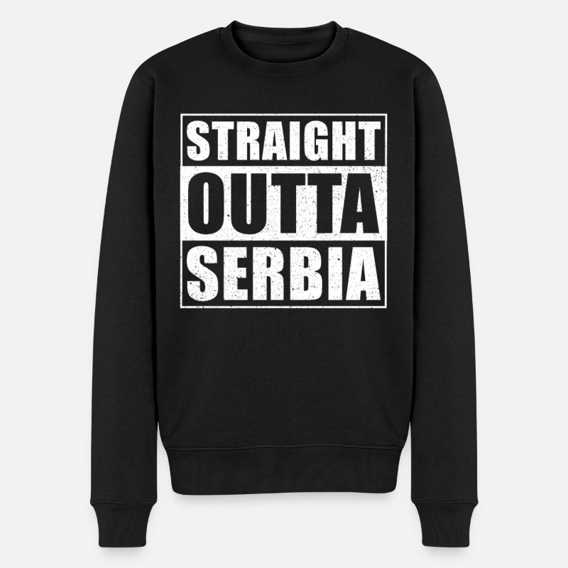 Straight outta Serbie - Pull Premium bio Homme - noir