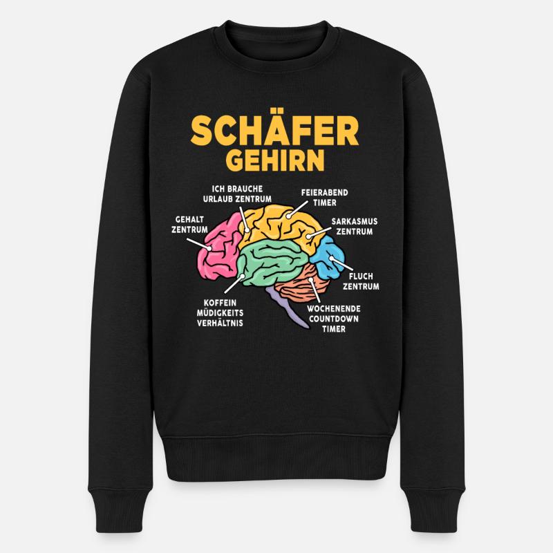 Schäfer - Männer Premium Bio Pullover - Schwarz