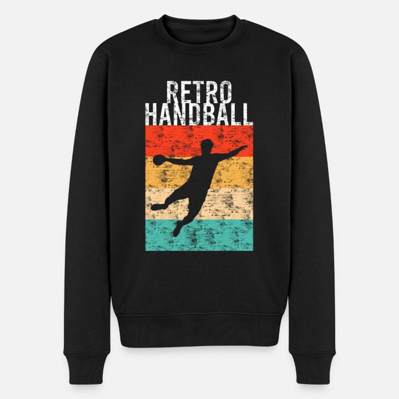 Handball rétro - Pull Premium bio Homme - noir