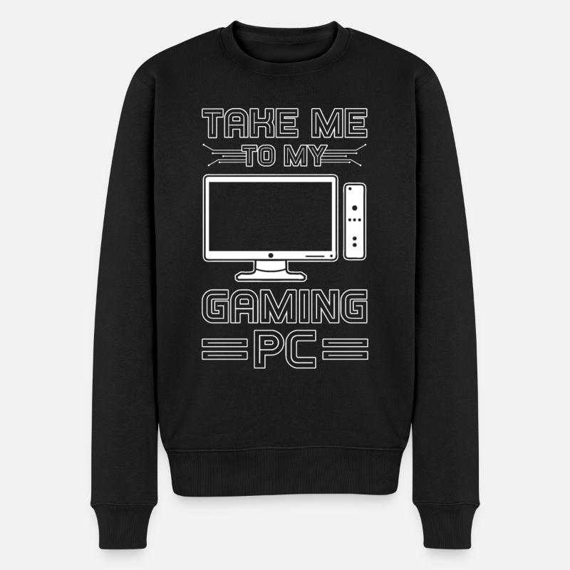 Gaming PC - Männer Premium Bio Pullover - Schwarz