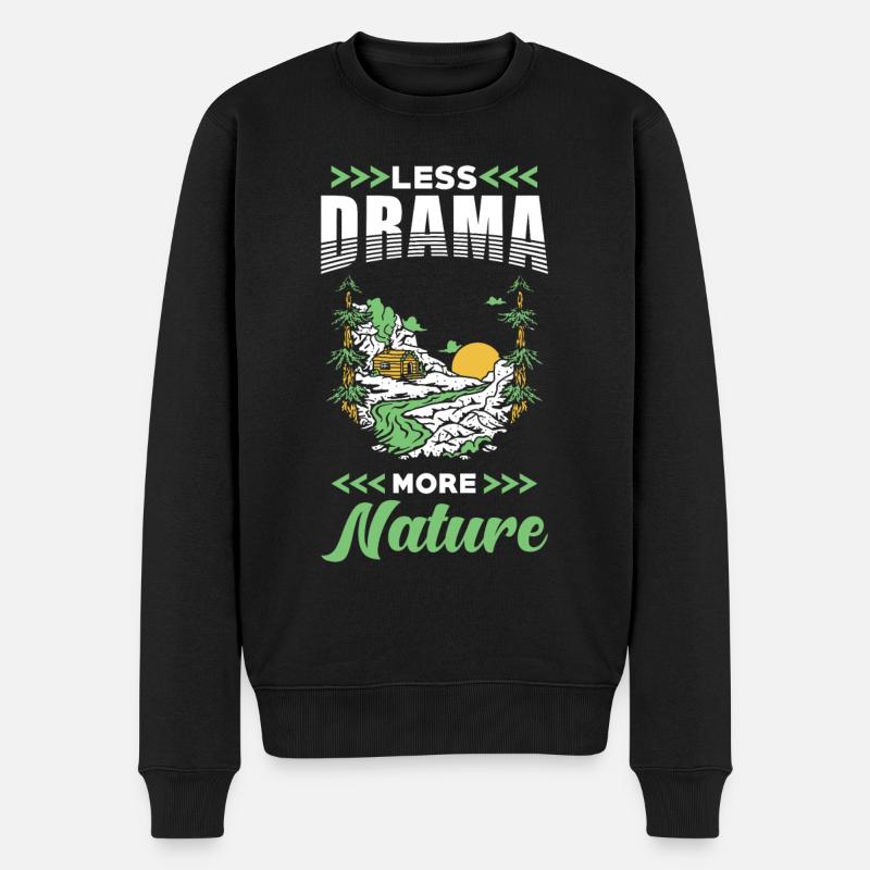 Natur - Männer Premium Bio Pullover - Schwarz