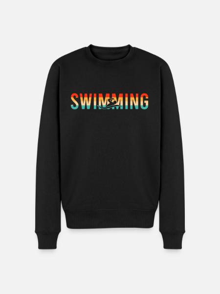 Natation natation rétro - Pull Premium bio Homme - noir