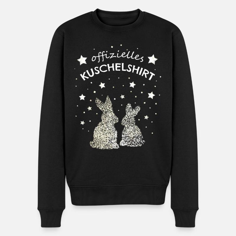 Offizielles Kuschelshirt Hasen Häschen - Männer Premium Bio Pullover - Schwarz