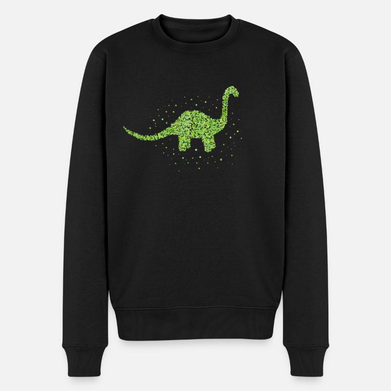 Brachiosaurus Dinosaurier Dino Geschenk - Männer Premium Bio Pullover - Schwarz