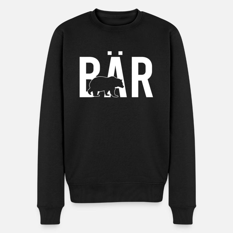 Bär - Männer Premium Bio Pullover - Schwarz