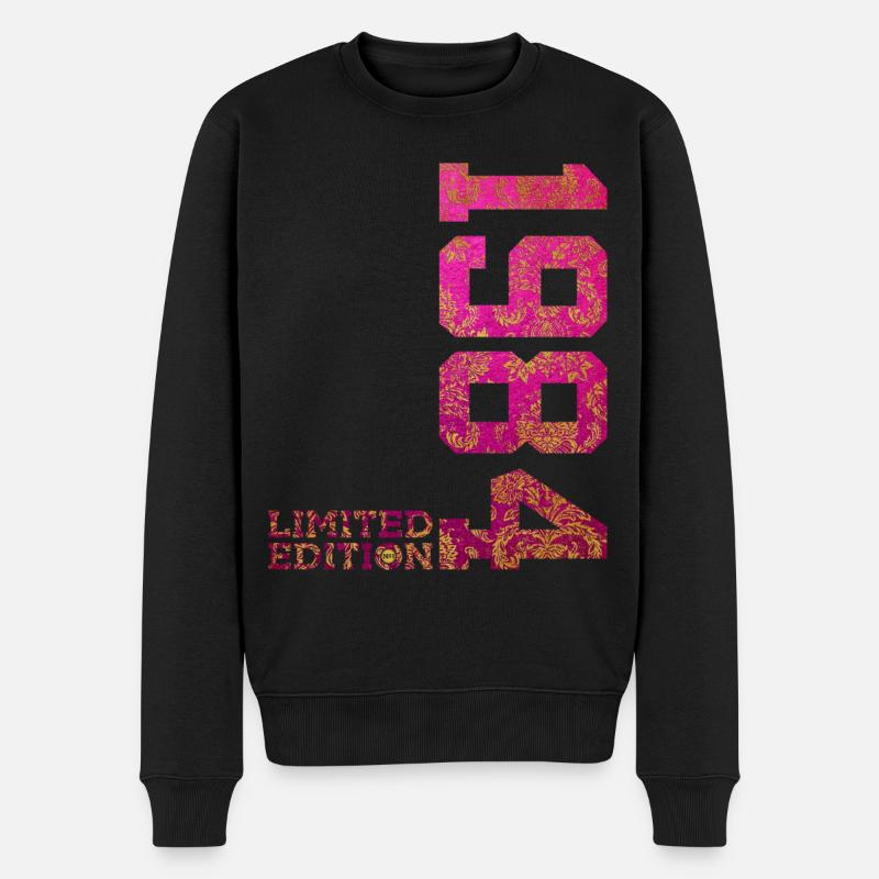 42. GEBURTSTAG PINK LIMITED EDITION 1984 - Männer Premium Bio Pullover - Schwarz