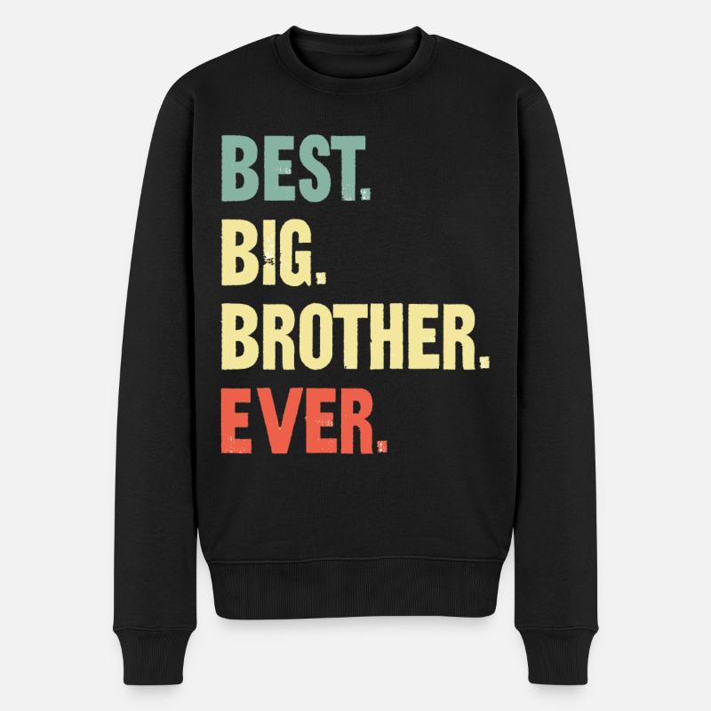 Der beste Big Brother aller Zeiten! Bester Big Brother aller Zeiten - Männer Premium Bio Pullover - Schwarz