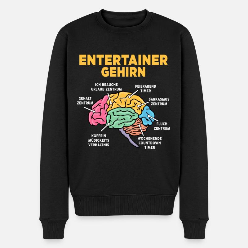 Entertainer - Männer Premium Bio Pullover - Schwarz