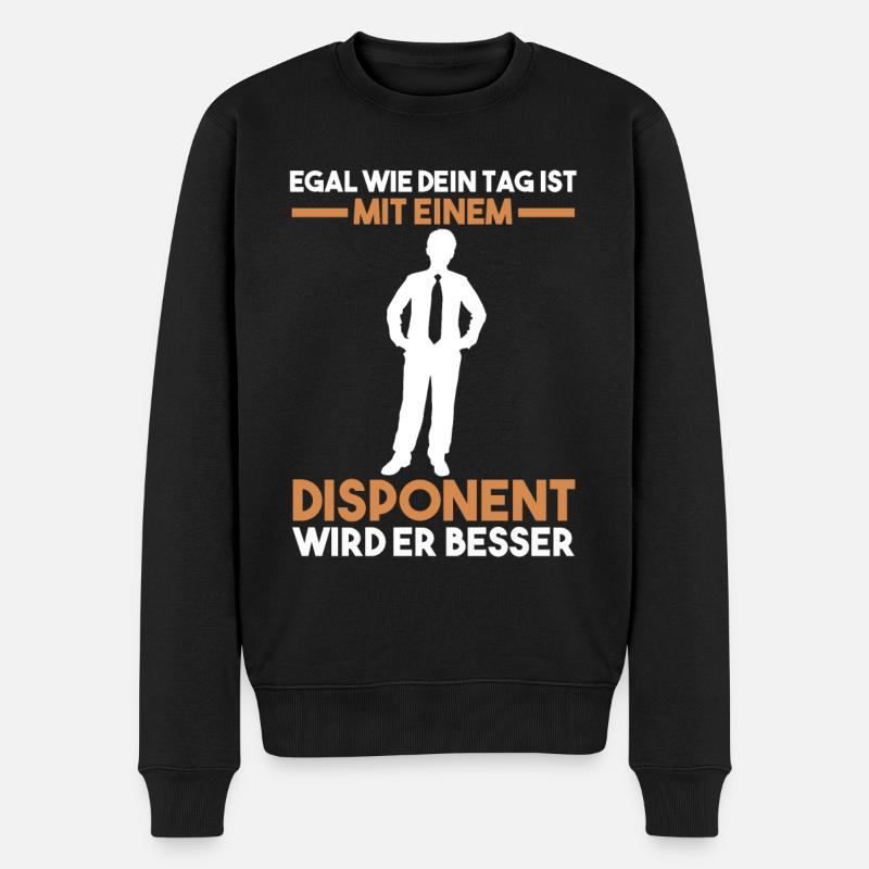 Disponent - Männer Premium Bio Pullover - Schwarz