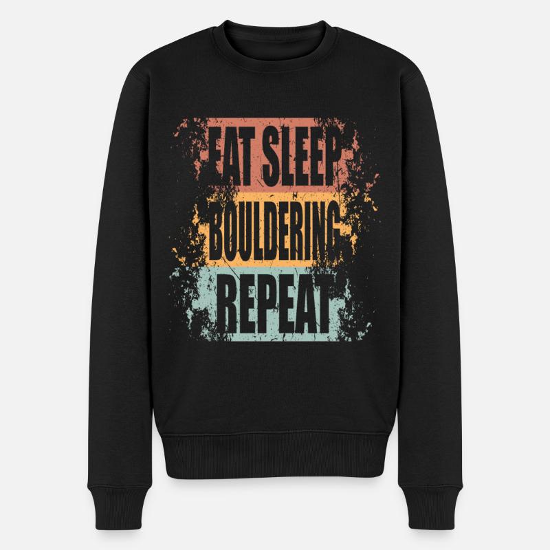 Bloc Manger Dormir Répéter - Pull Premium bio Homme - noir