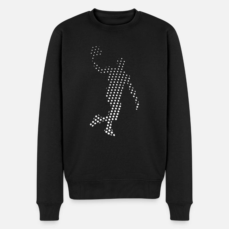 Basketball Basketballer - Männer Premium Bio Pullover - Schwarz