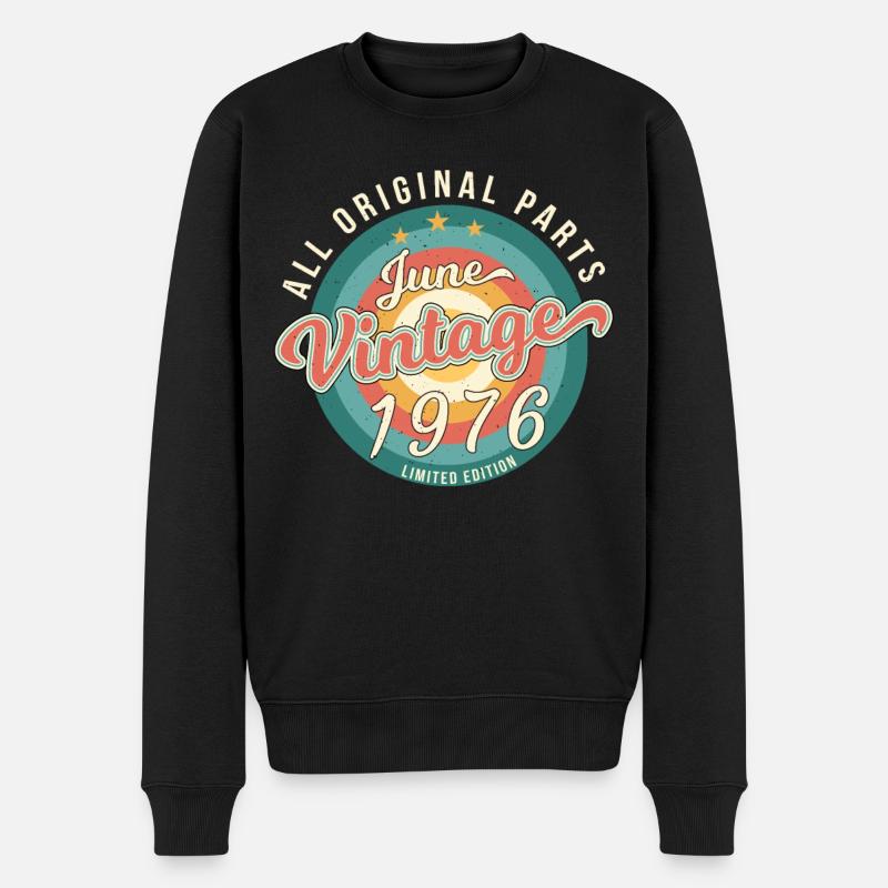 Juin 1976 Original - Pull Premium bio Homme - noir