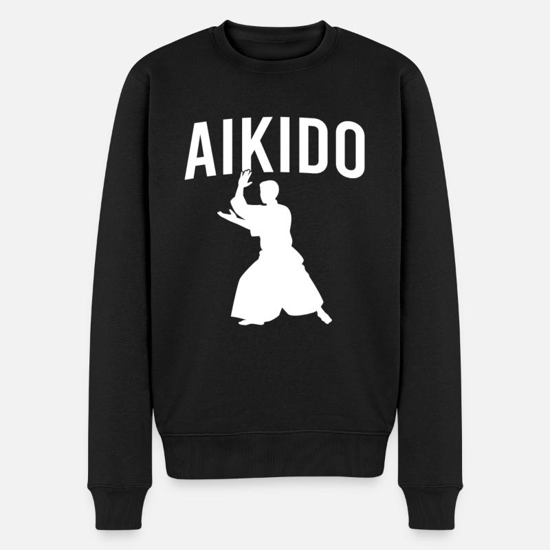 Aïkido - Pull Premium bio Homme - noir