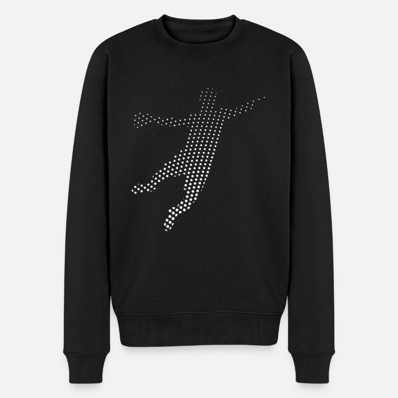 Handball Handballer - Männer Premium Bio Pullover - Schwarz