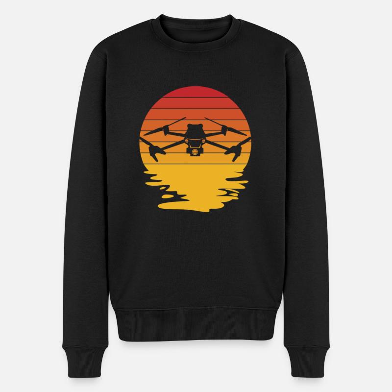Drone Drone Drone Pilote Quadcopter - Pull Premium bio Homme - noir