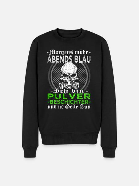 Pulverbeschichtung - Oberflächenveredlung - Männer Premium Bio Pullover - Schwarz