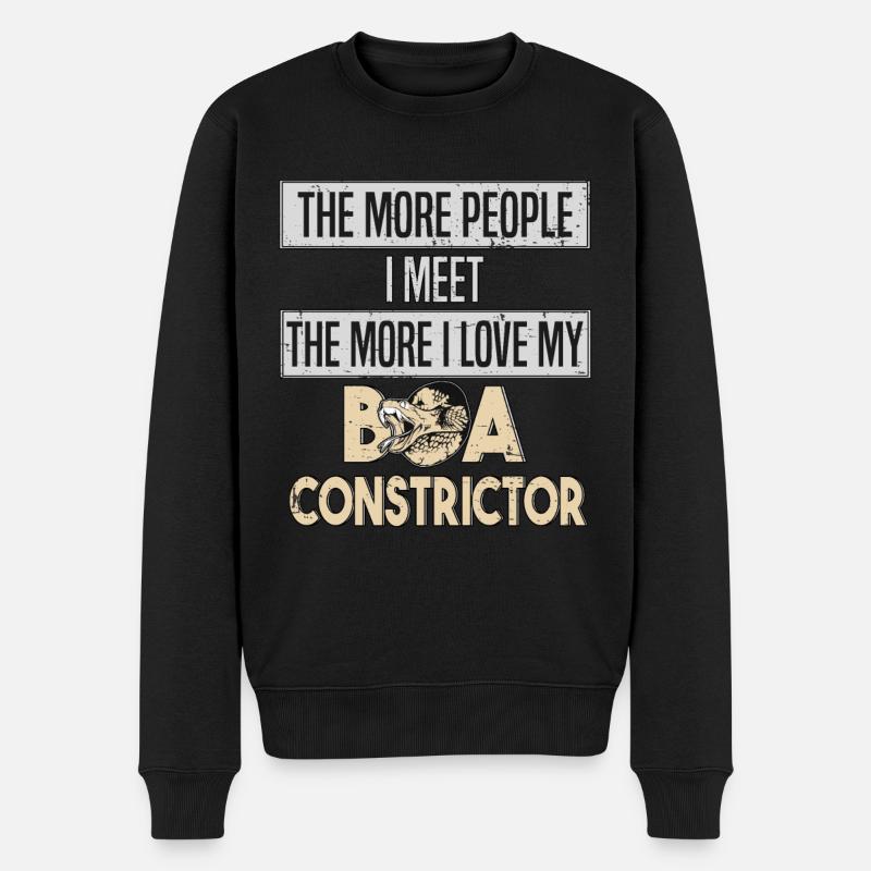 Boa Constrictor Serpent Amour - Pull Premium bio Homme - noir