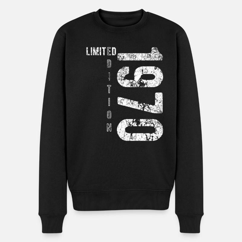 Édition Limitée 1970 Anniversaire Vintage 1970 - Pull Premium bio Homme - noir