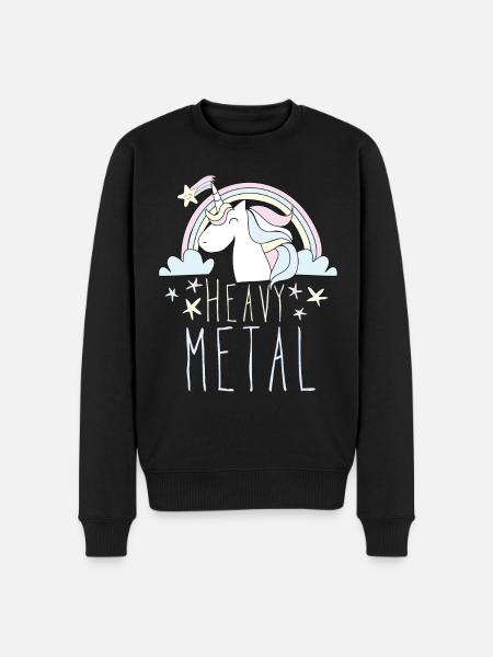 Heavy Metal Unicorn - Men's Premium Organic Jumper - black