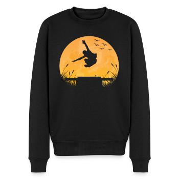 Parkour Parkour Runner Freerunning Jumping Parkur - Pull Premium bio Homme - noir - Devant - Nico (187cm)
