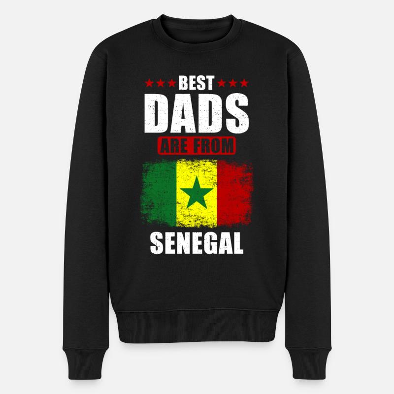 Les meilleurs pères sont du Sénégal - Pull Premium bio Homme - noir