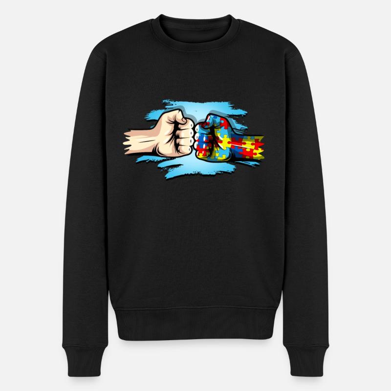 Autismus Geschenk Autist Asperger ADHS Autism - Männer Premium Bio Pullover - Schwarz