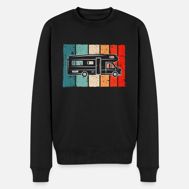 Camping-car Rétro - Pull Premium bio Homme - noir