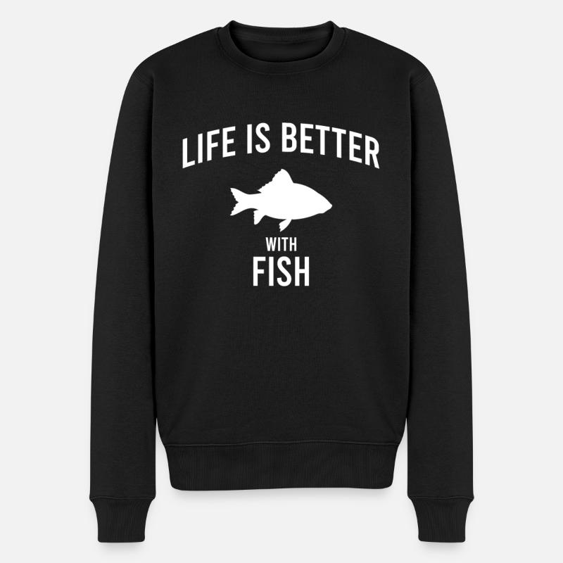 Dicton de poisson - Pull Premium bio Homme - noir