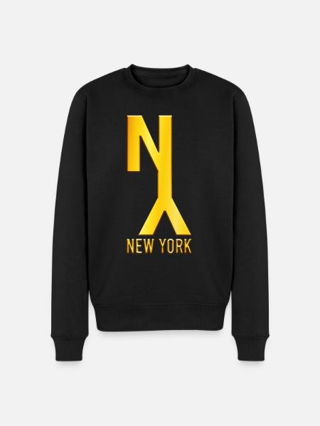 New York - Men's Premium Organic Jumper - black