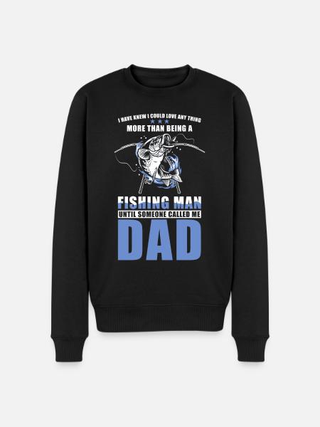 Angler Fishing Daddy Father Saying - Men's Premium Organic Jumper - black