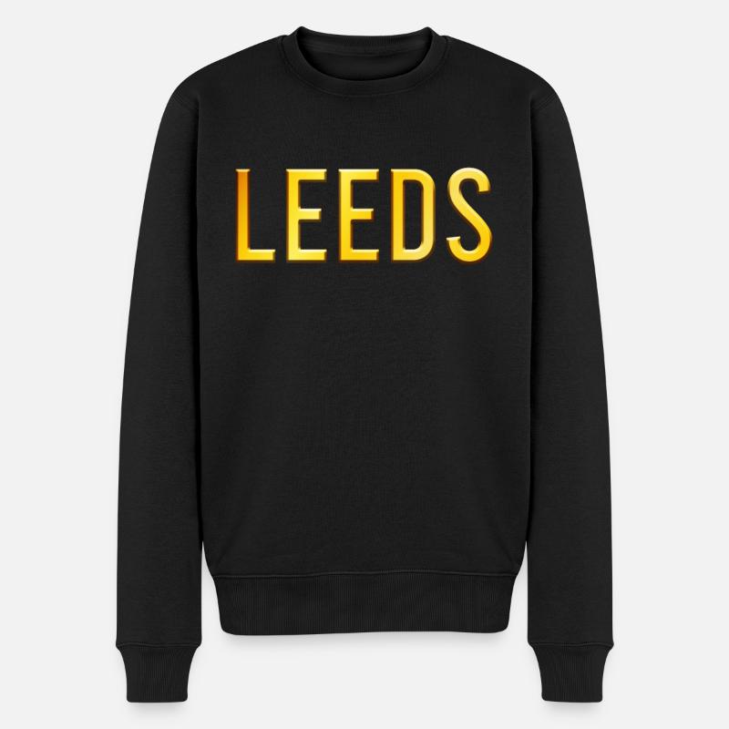 Leeds - Männer Premium Bio Pullover - Schwarz