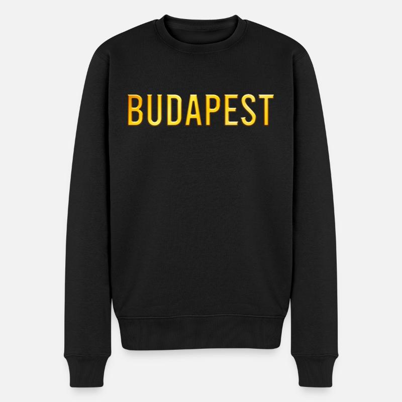 Budapest - Männer Premium Bio Pullover - Schwarz