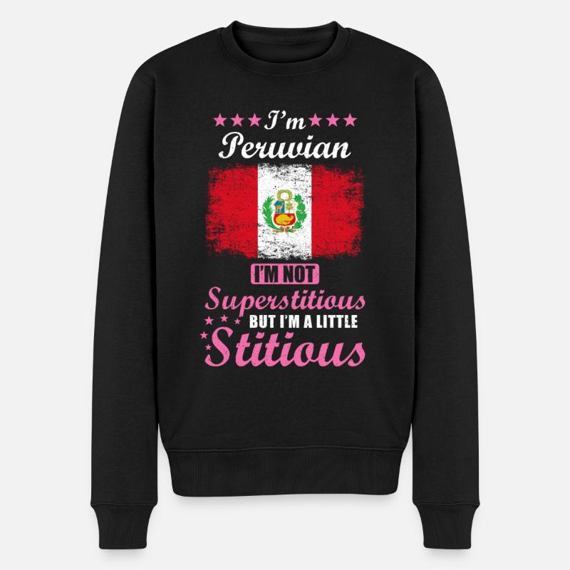 Peruvian Gift Funny Saying Peru - Men's Premium Organic Jumper - black