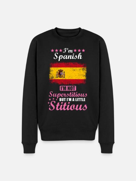 Spaniard Gift funny saying Spain - Men's Premium Organic Jumper - black