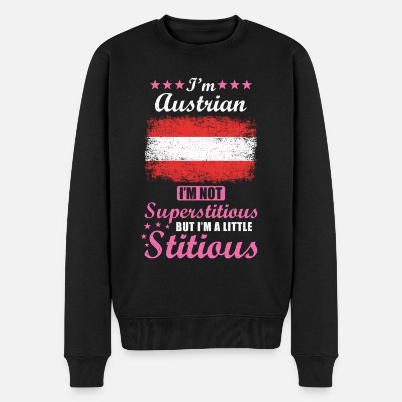 Autrichienne Mme Superstitious Stitious - Pull Premium bio Homme - noir