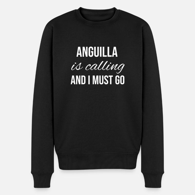 Anguilla - Männer Premium Bio Pullover - Schwarz
