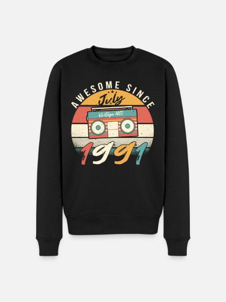 Legendary July 1991 - Men's Premium Organic Jumper - black