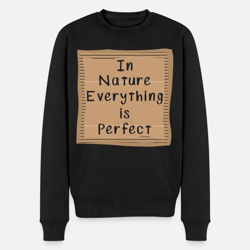 In nature, everything is perfect - Men's Premium Organic Jumper - black