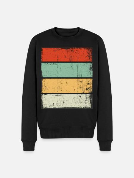 Retro Background Sunset Grunge - Men's Premium Organic Jumper - black