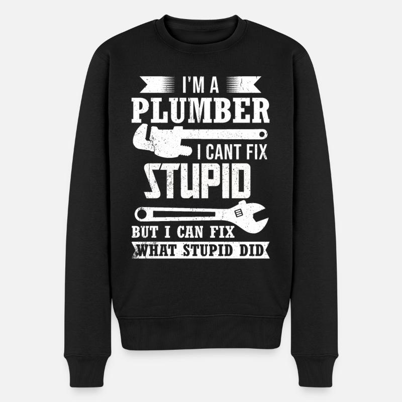 Plombier - Pull Premium bio Homme - noir