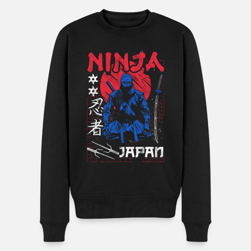 Ninja Gift Karate Ninjutsu Judo Samurai Japan - Men's Premium Organic Jumper - black