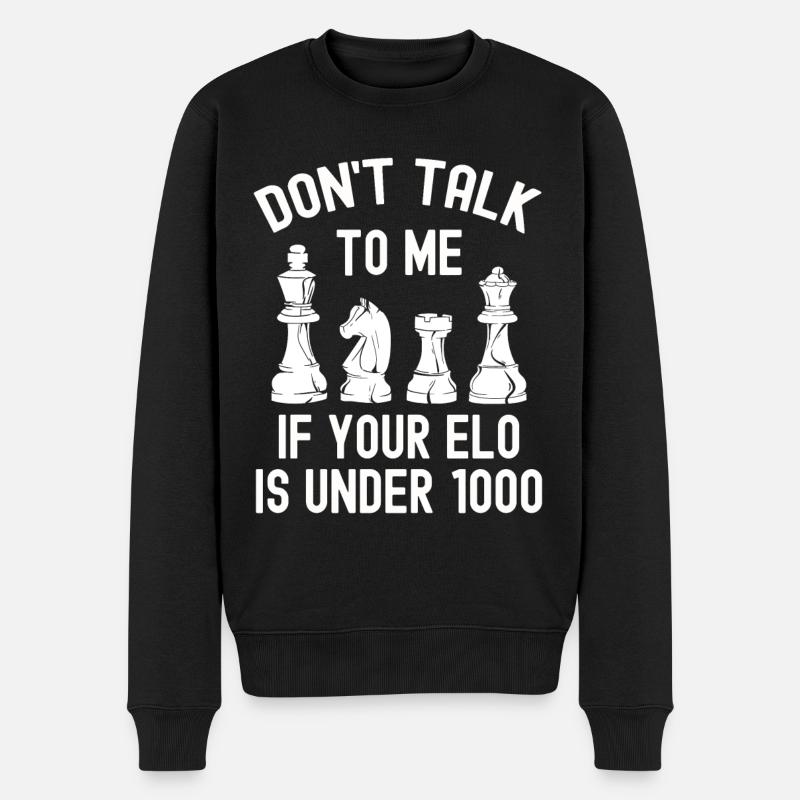 Échecs Échecs Échecs Checkmate Pièces d’échecs Roi - Pull Premium bio Homme - noir