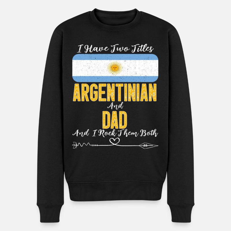 Papa argentin - Pull Premium bio Homme - noir
