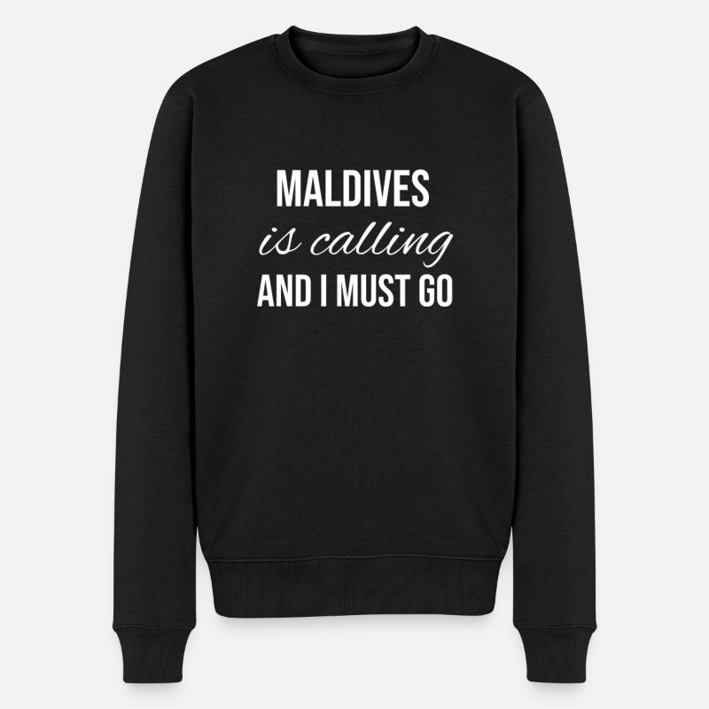 Malediven - Männer Premium Bio Pullover - Schwarz